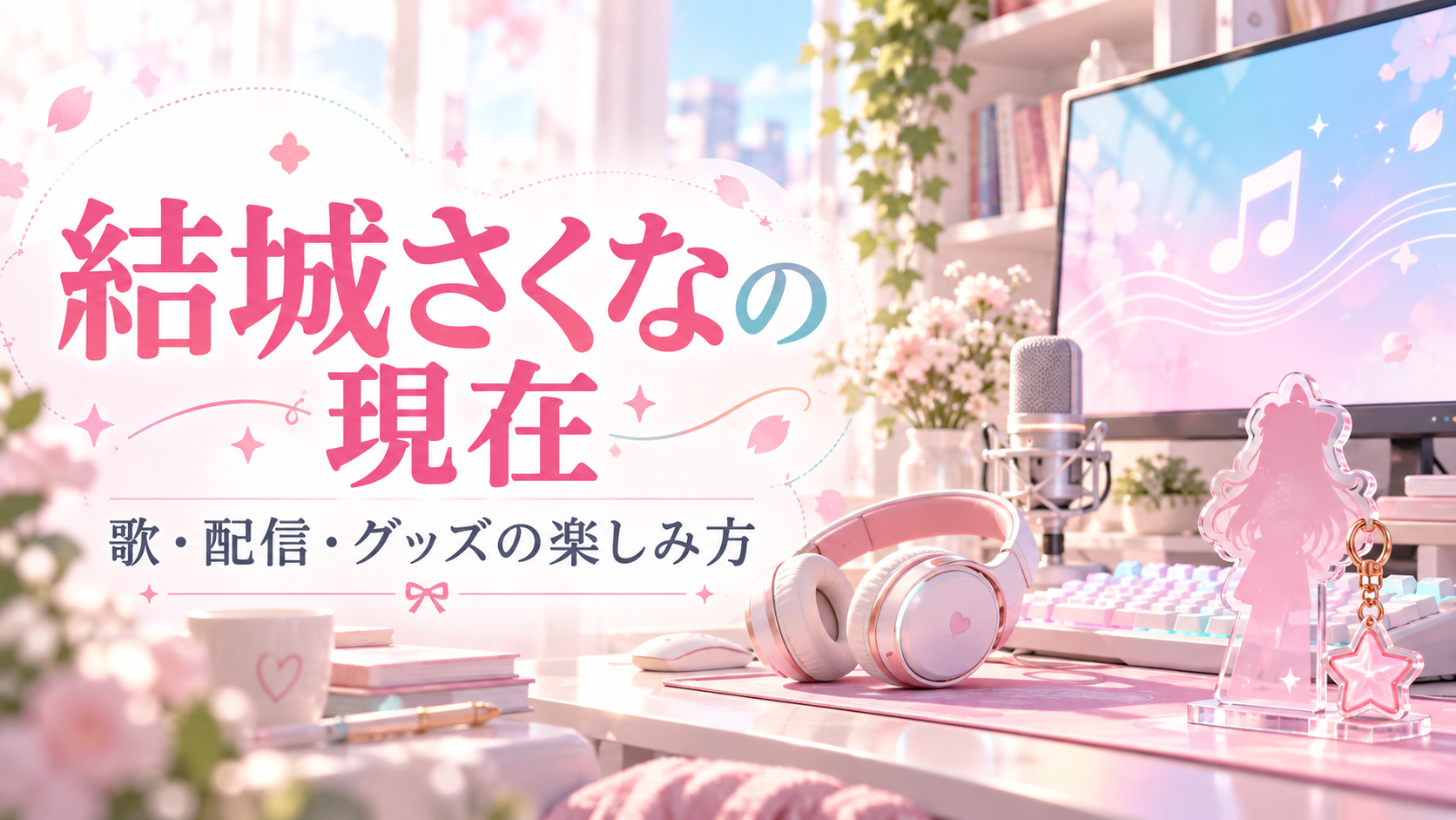 結城さくなの現在｜歌・配信・グッズの楽しみ方を表すイメージ